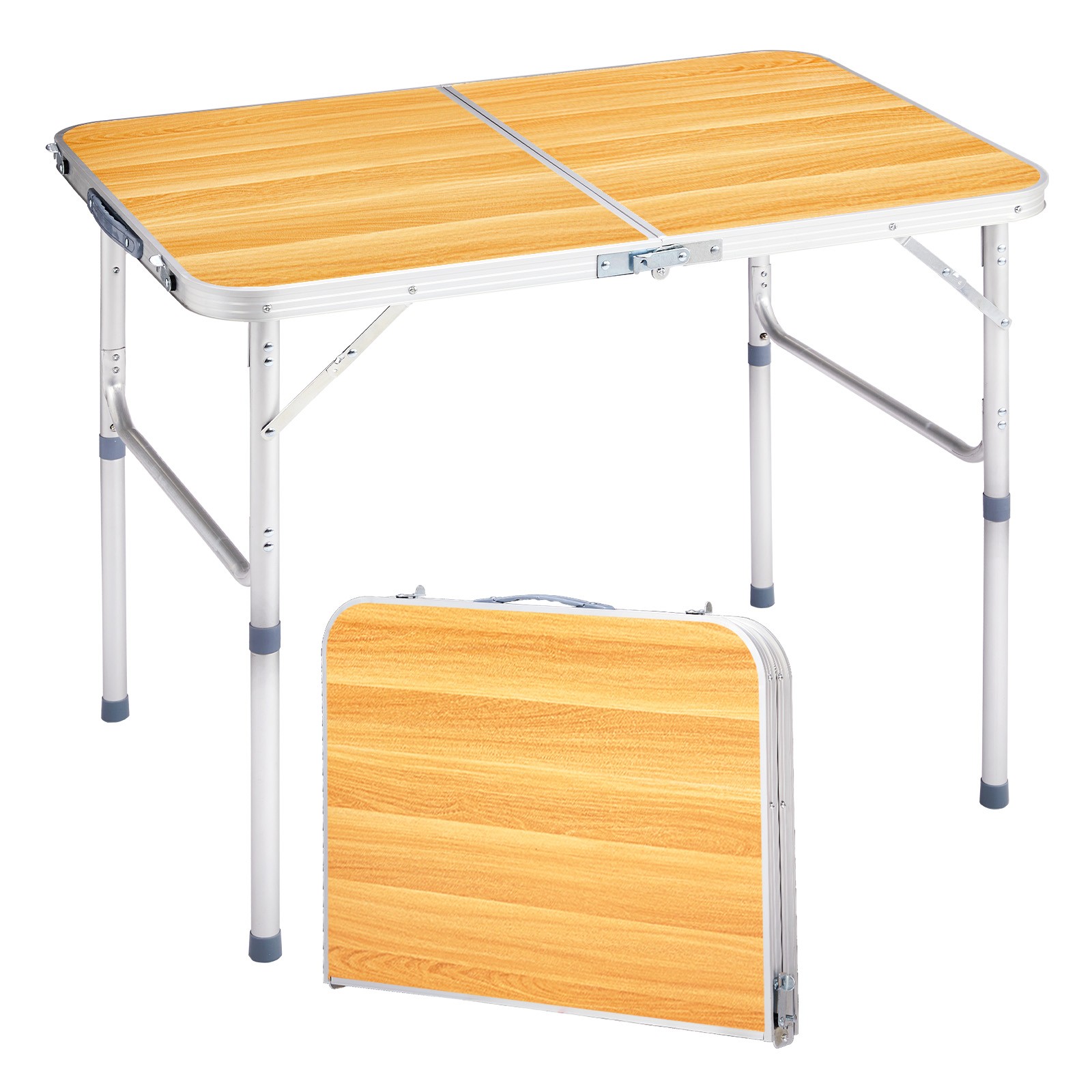In/Outdoor 3 FT Portable Plastic Folding Table Perfect for Garden Dining Party