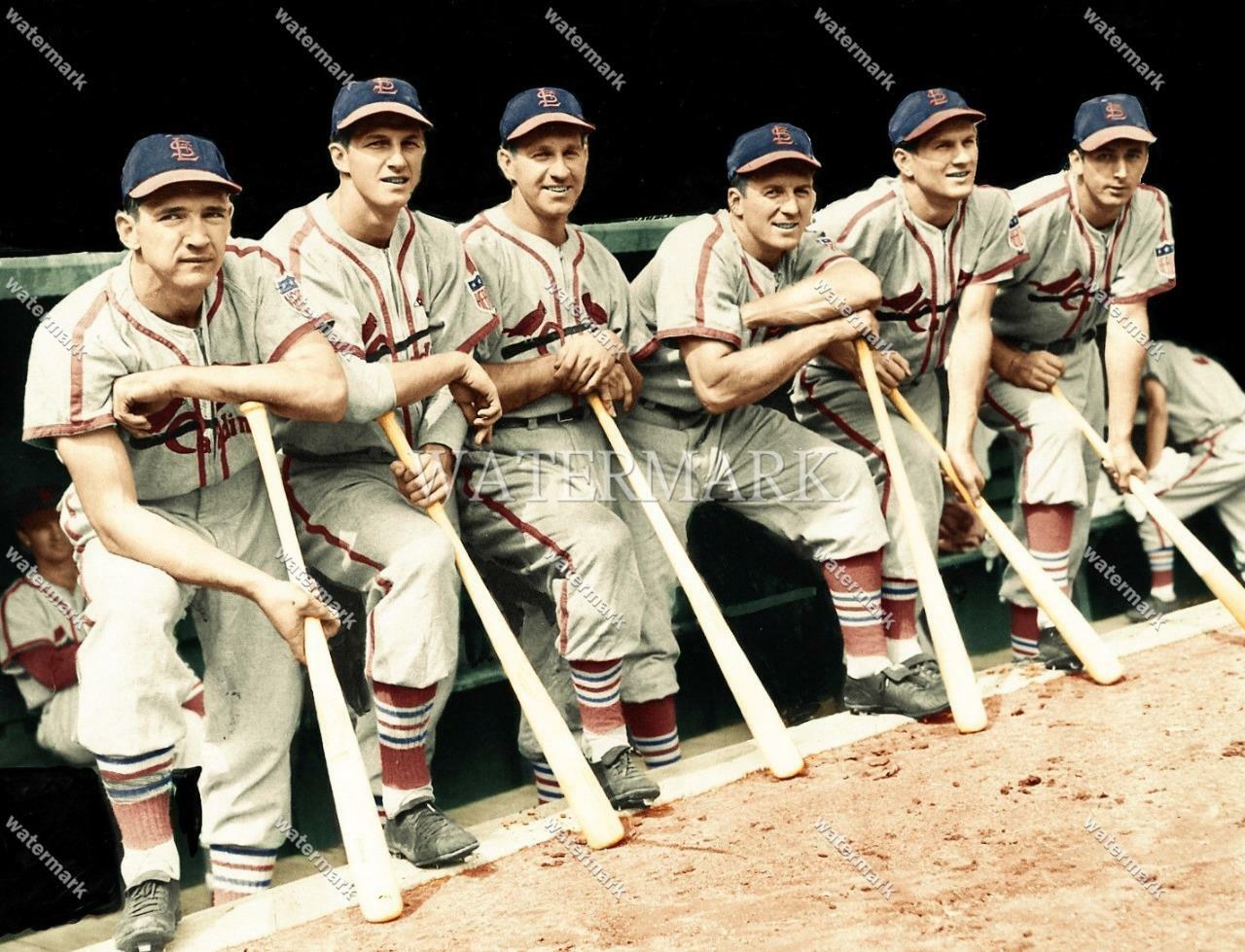 GJ551 Cardinals Triplett Musial Slaughter 8x10 11x14 16x20 Colorized Photo