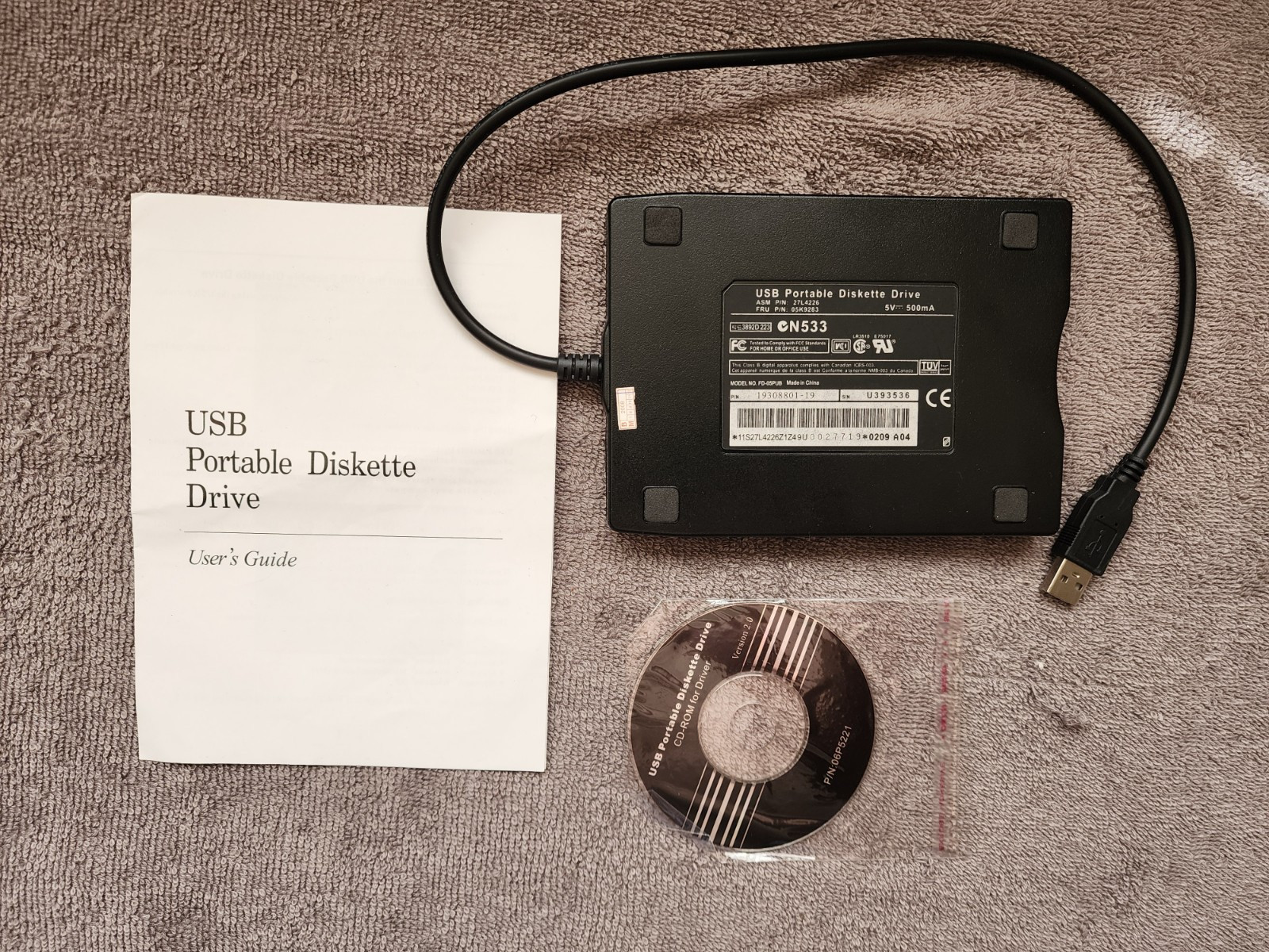 Floppy Disk Reader USB Type A/C External 3.5 Floppy Disk Drive Unbranded