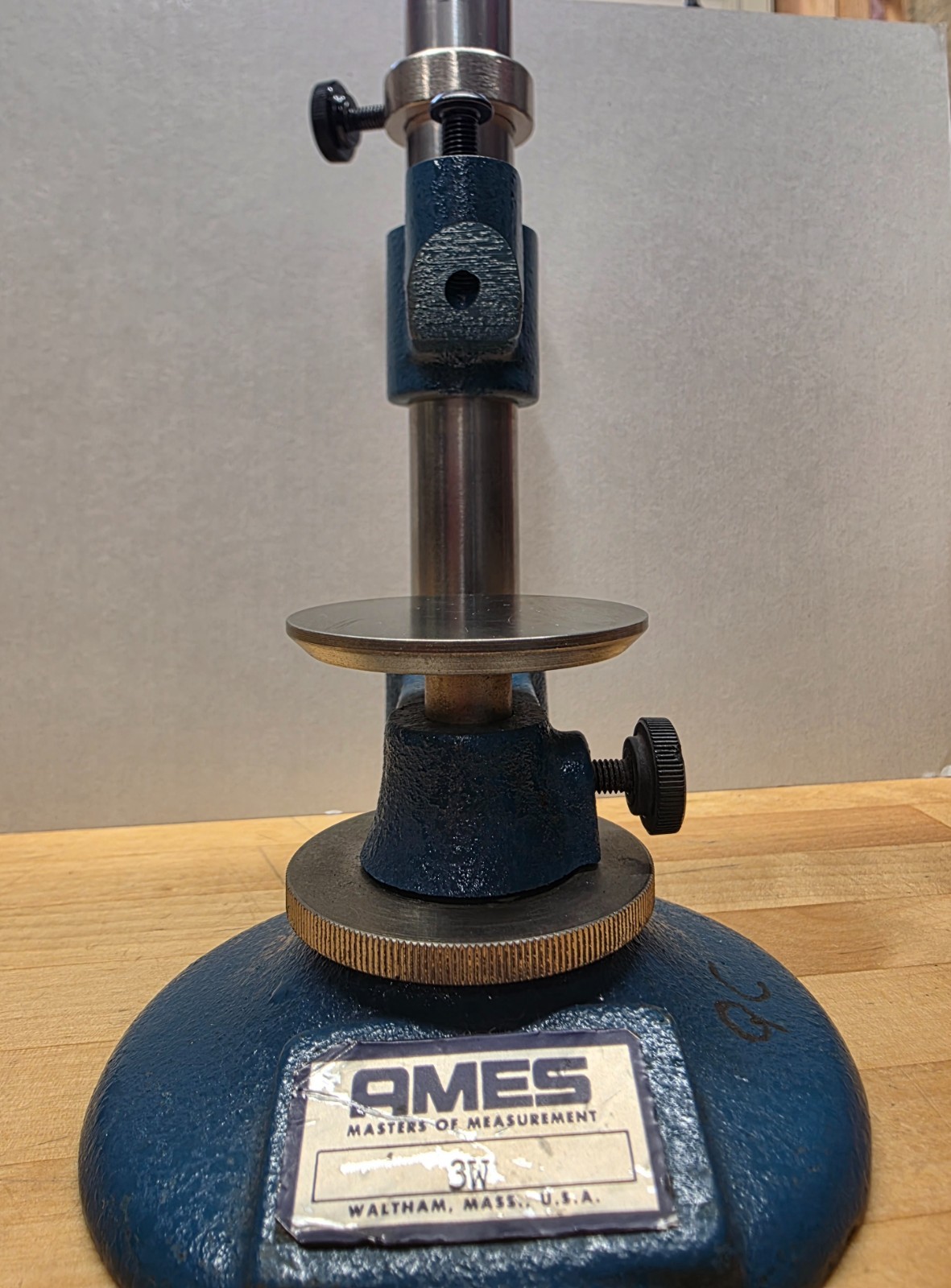 B.C. AMES Co., 3W Indicator Stand with fine adjust table.