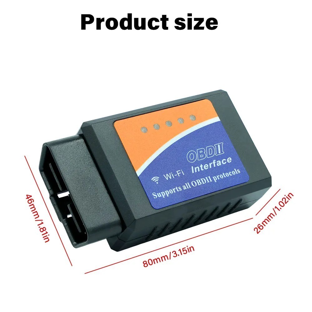 OBD2 Scanner ELM327 V1.5 WiFi Bluetooth Diagnostic Code Reader