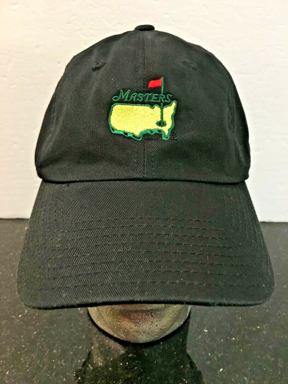 American Needle Masters Black Golf Cap Strap Back Hat Augusta National Georgia