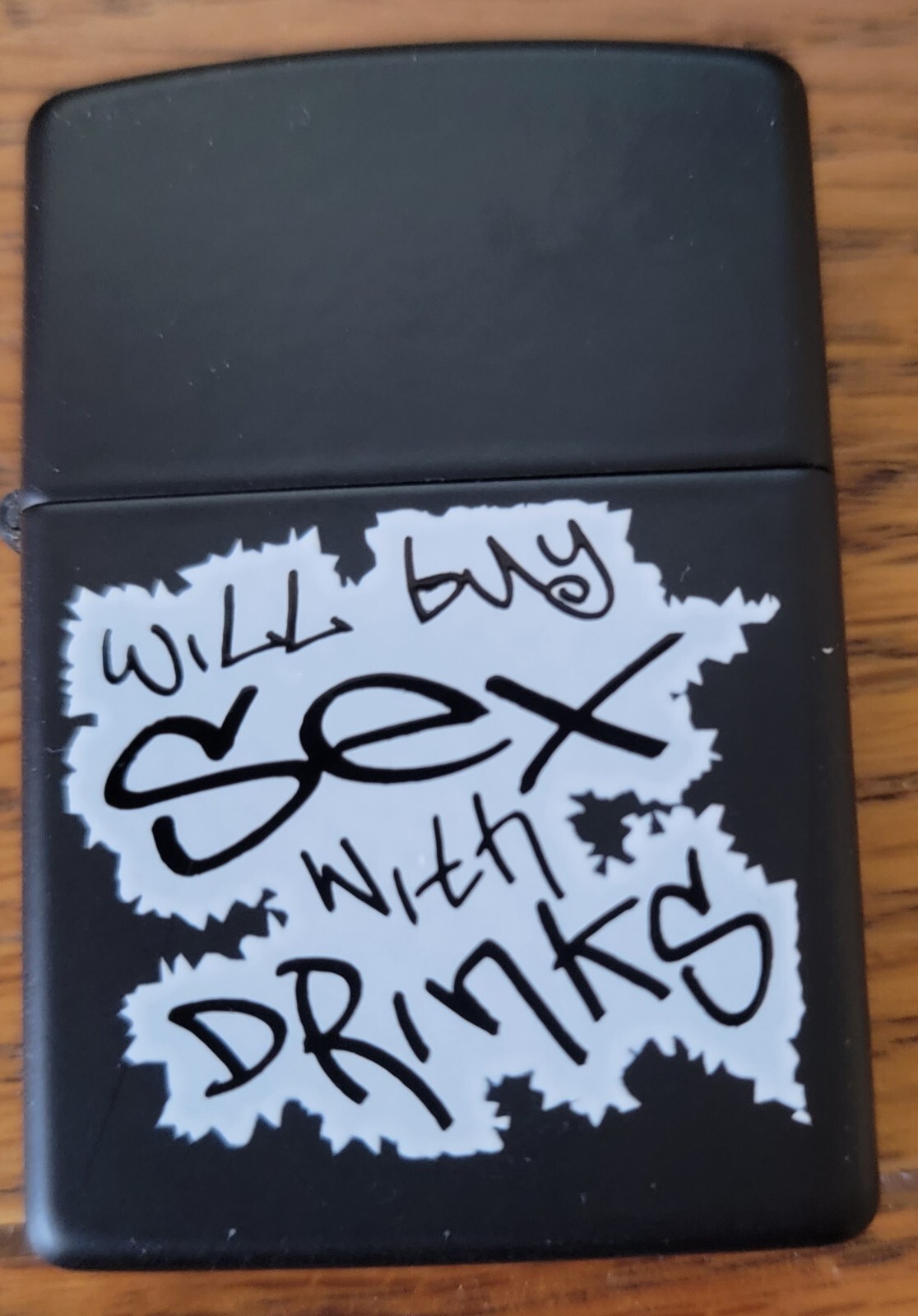 Zippo 24723 Will Buy Drinks Black Matte New in Box Retired 2010