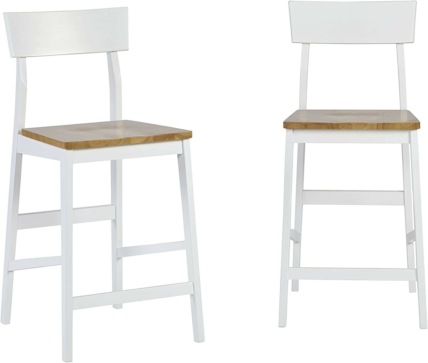 Progressive Furniture Counter Chair (2/Ctn), Light Oak/White Set of Two OS166