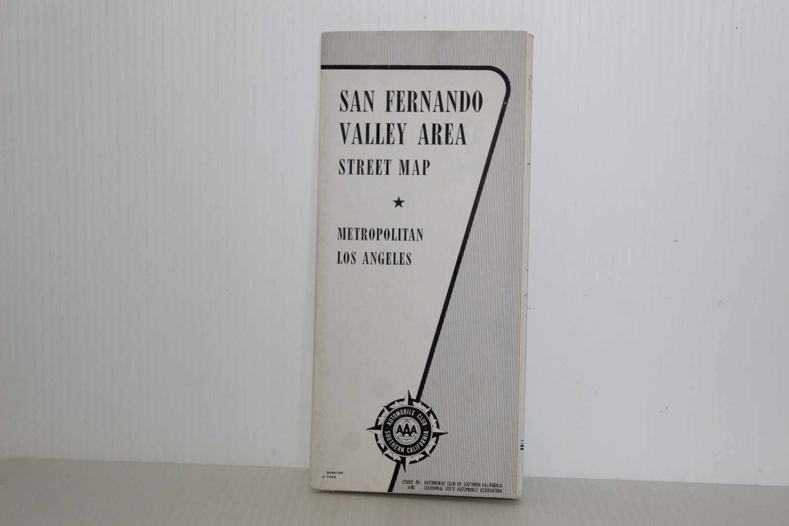 Vintage AAA San Fernando Valley Los Angeles Street Map California Auto Club