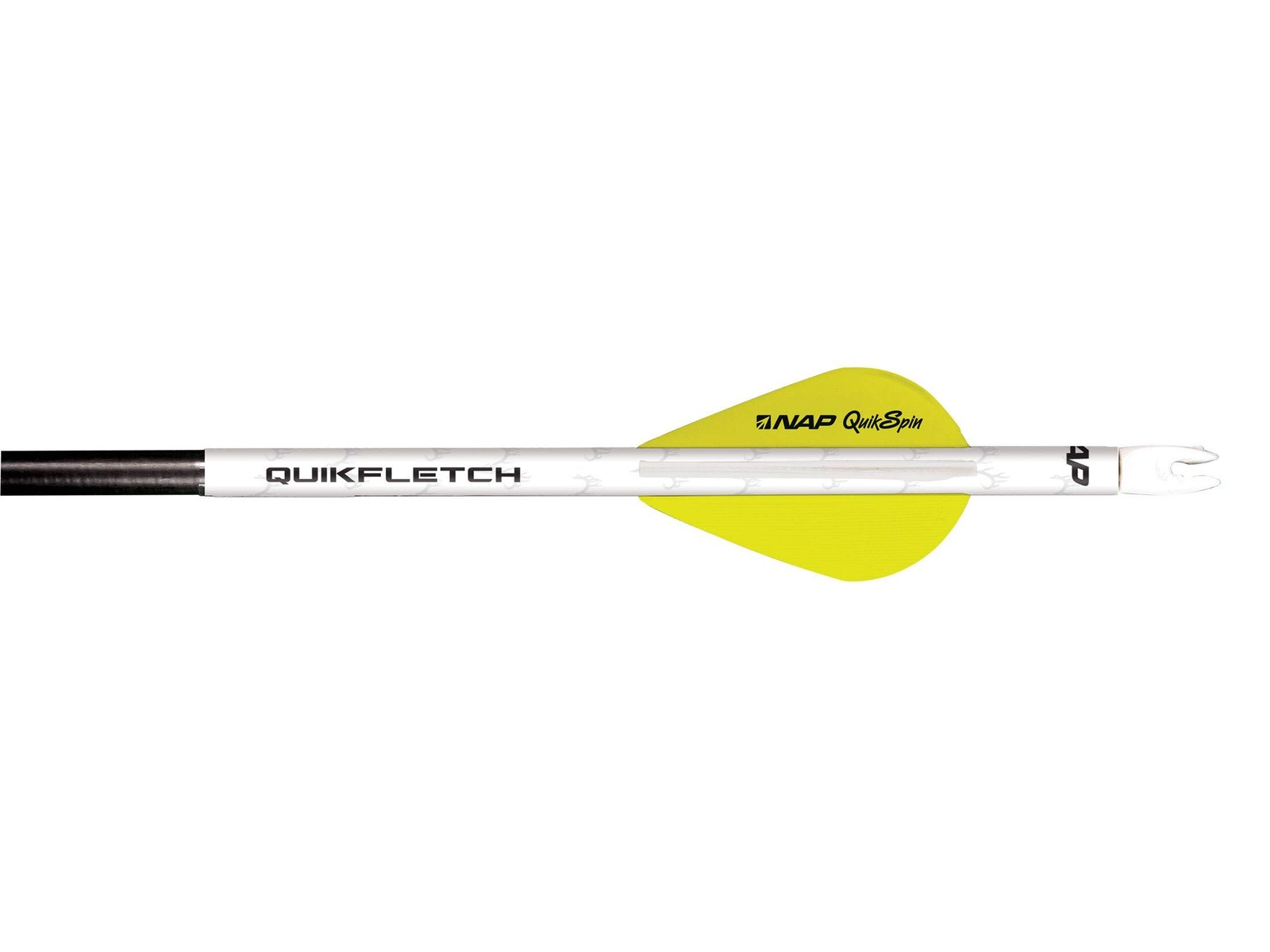 New Archery Products Quikfletch Quikspin 3 Vane Fletching 6 Pack White Yellow