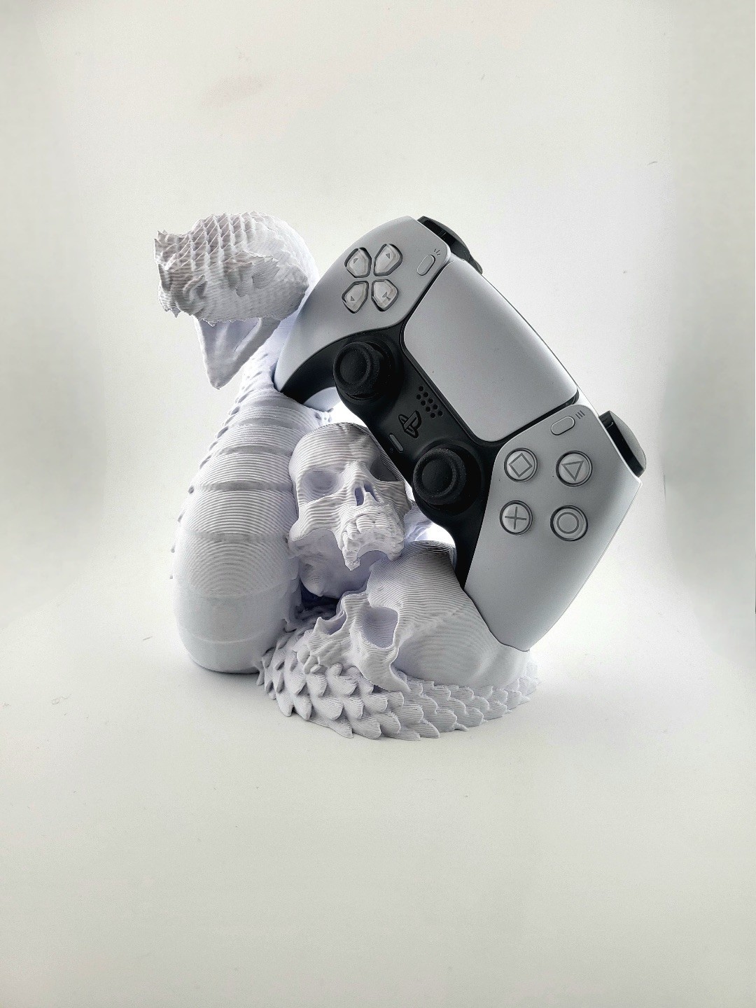 PS5 Controller Holder Stand Custom 3D Printed Snake & Skulls-Unique Gamer Gift!