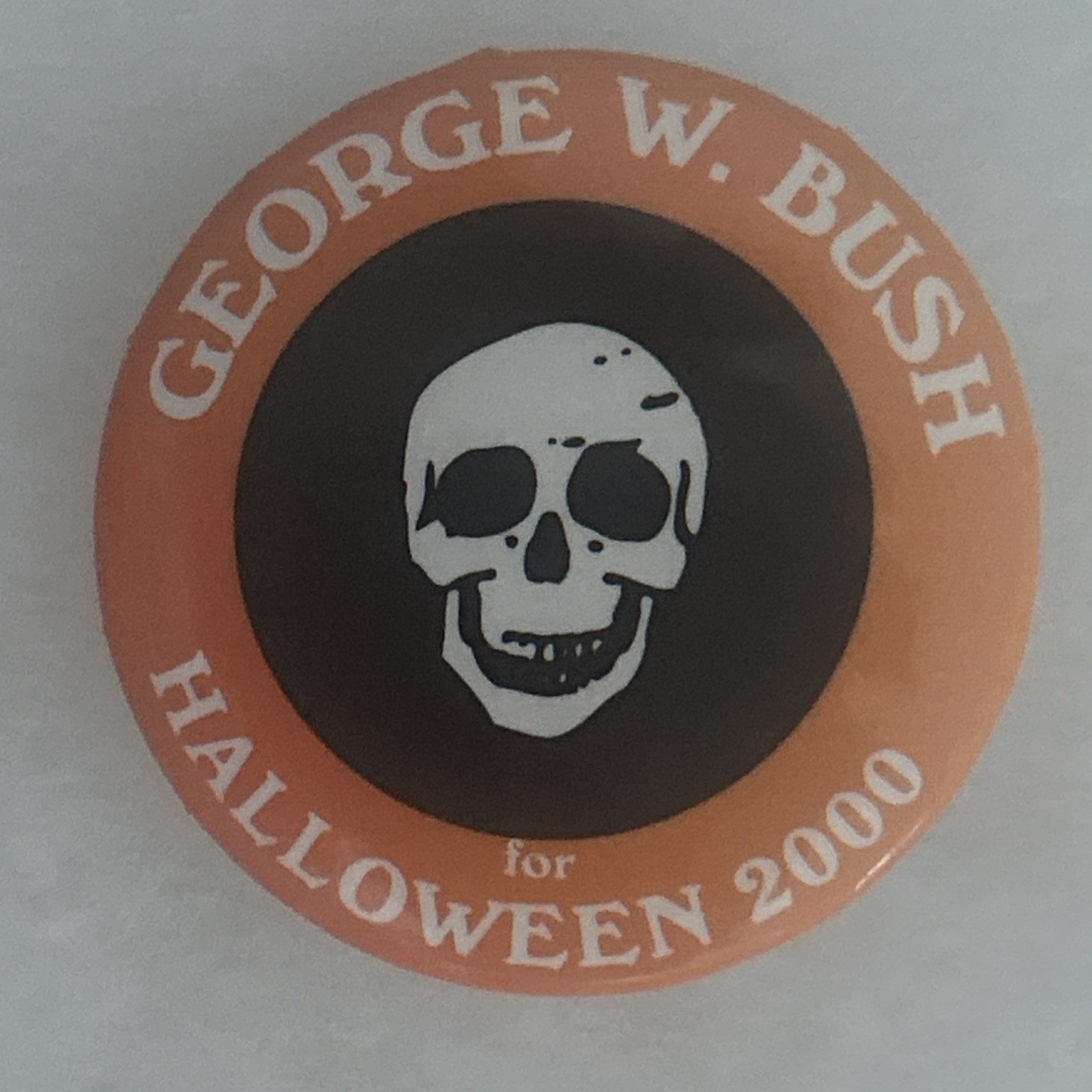 George W. Bush Halloween 2000  1 1/2” pinback button pin