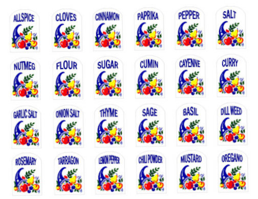 Vintage Image Retro Cornucopia Spice Tipp City Anchor Waterslide Decals KI381