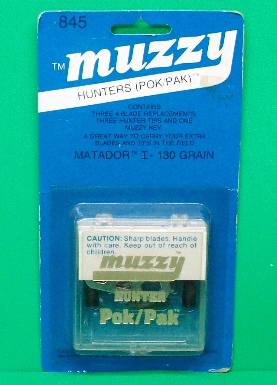 New Muzzy Hunters POK/PAK #845 - Matador I Broadhead Replacement Blades & Tips