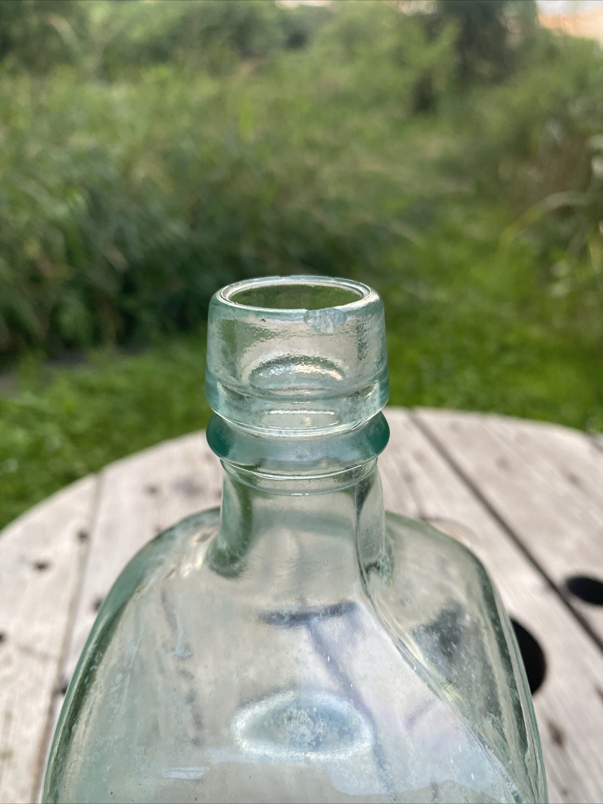 Antique EL-BART Dry Gin Bottle. Embossed, Cork Top