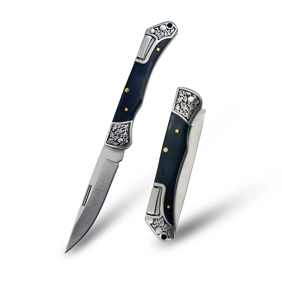 Elk Ridge Manual Folding Knife-G10 Handle w/Stainless Steel Bolster-Back Lock