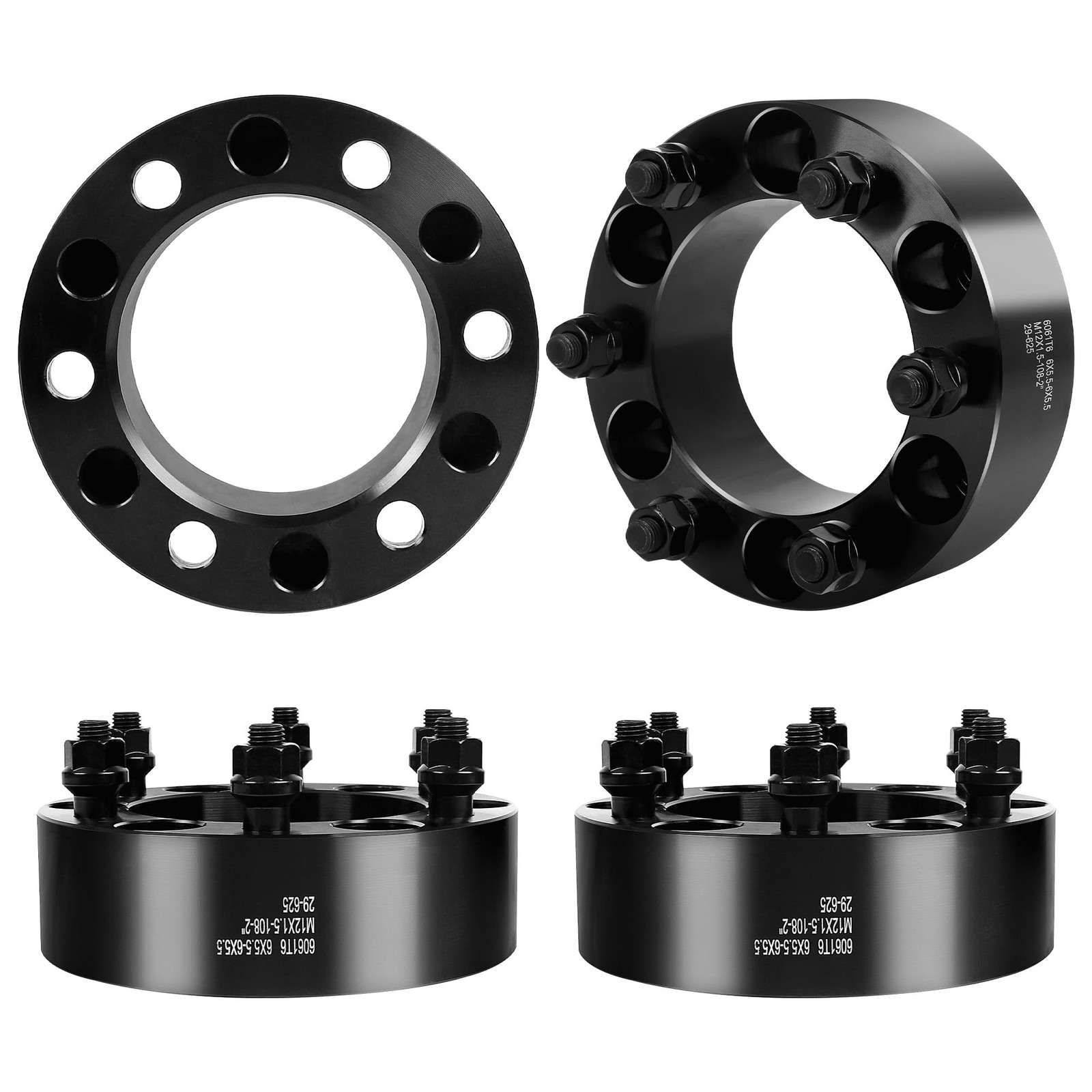 2'' 6x5.5 Wheel Spacers for Tacoma 4Runner FJ Cruiser Sequoia, 6Lug 6x139.7mm...