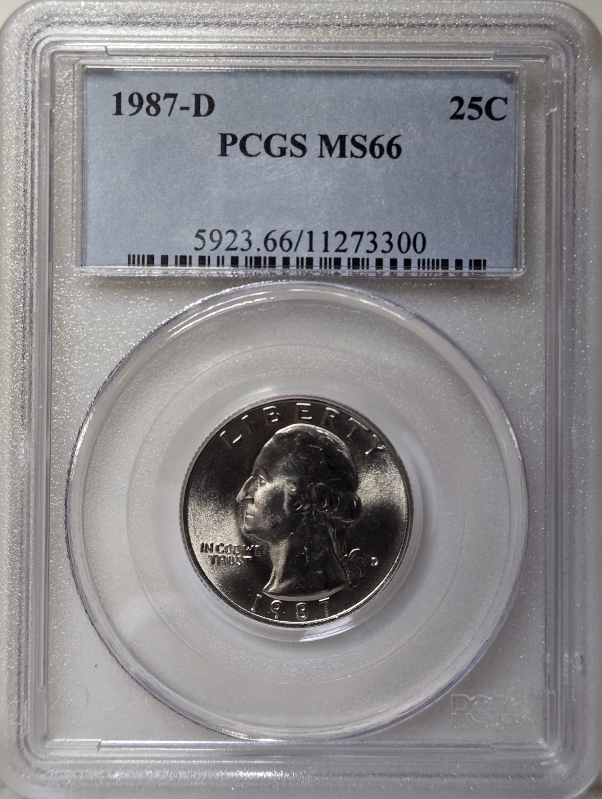 1987-D 25C PCGS MS66 - Clad Washington