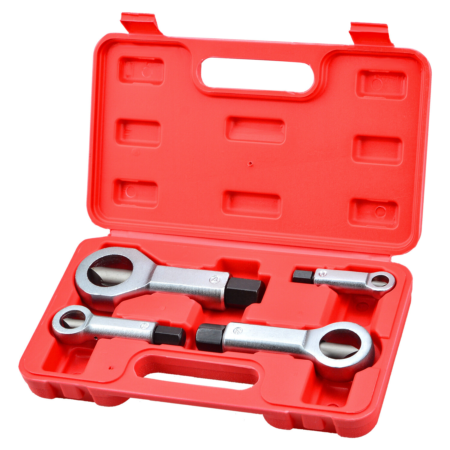4pcs Nut Splitter Tool Broken Damaged Stuck Remover Puller Corroded Split Set