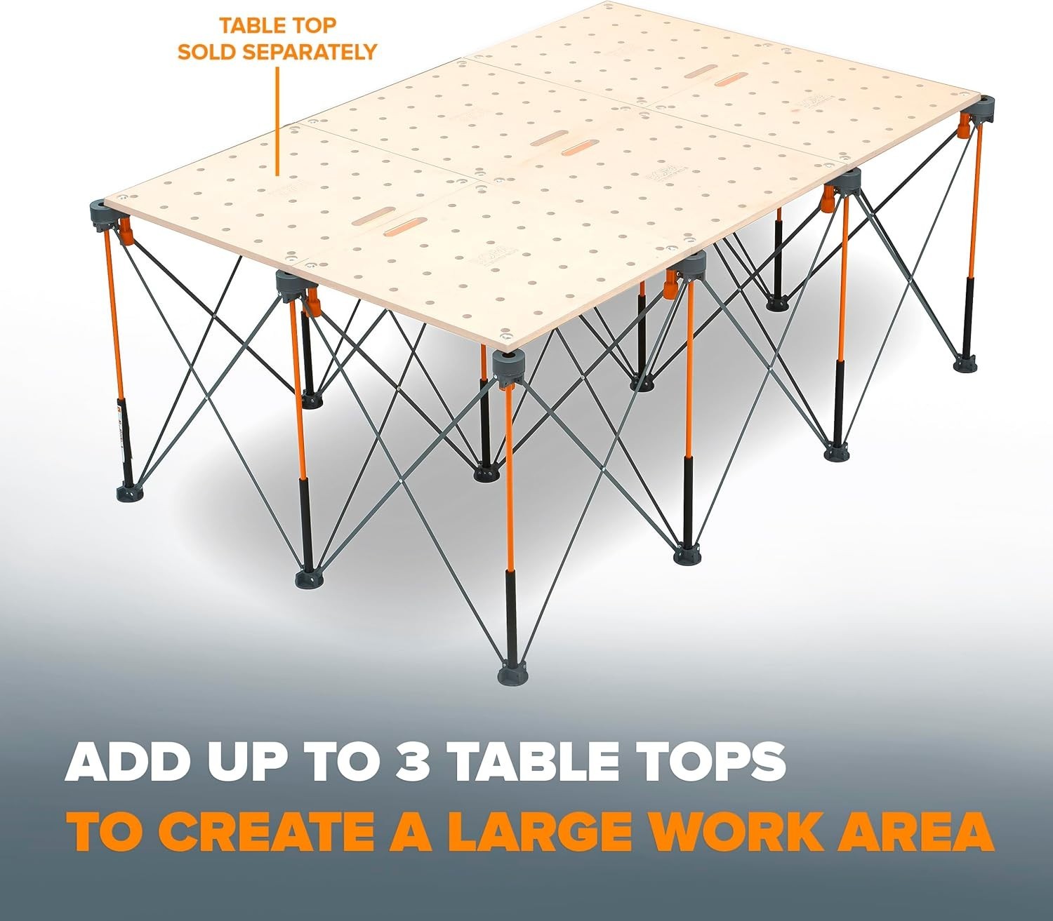 Portable Workbench Folding Work Table 4500lb Capacity, 4ft x 6ft BORA Centipede