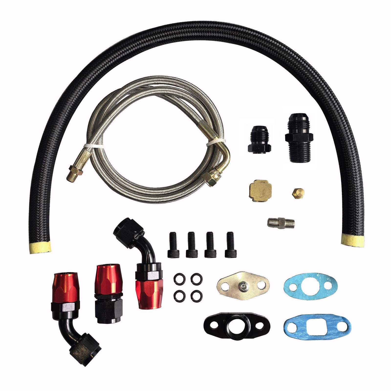 Turbocharger Turbo Charger Oil Feed and Drain Return Line Kit 41.3 inches, B