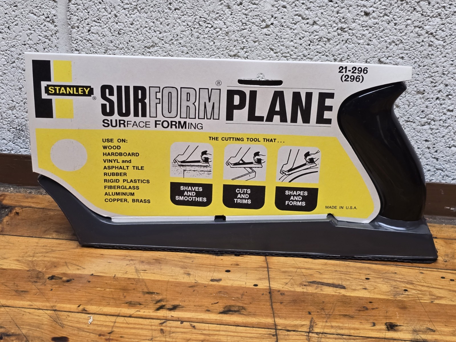 Vintage Stanley Surform 21-296 Plane Sander File 10" Rasp NOS Made in USA NEW