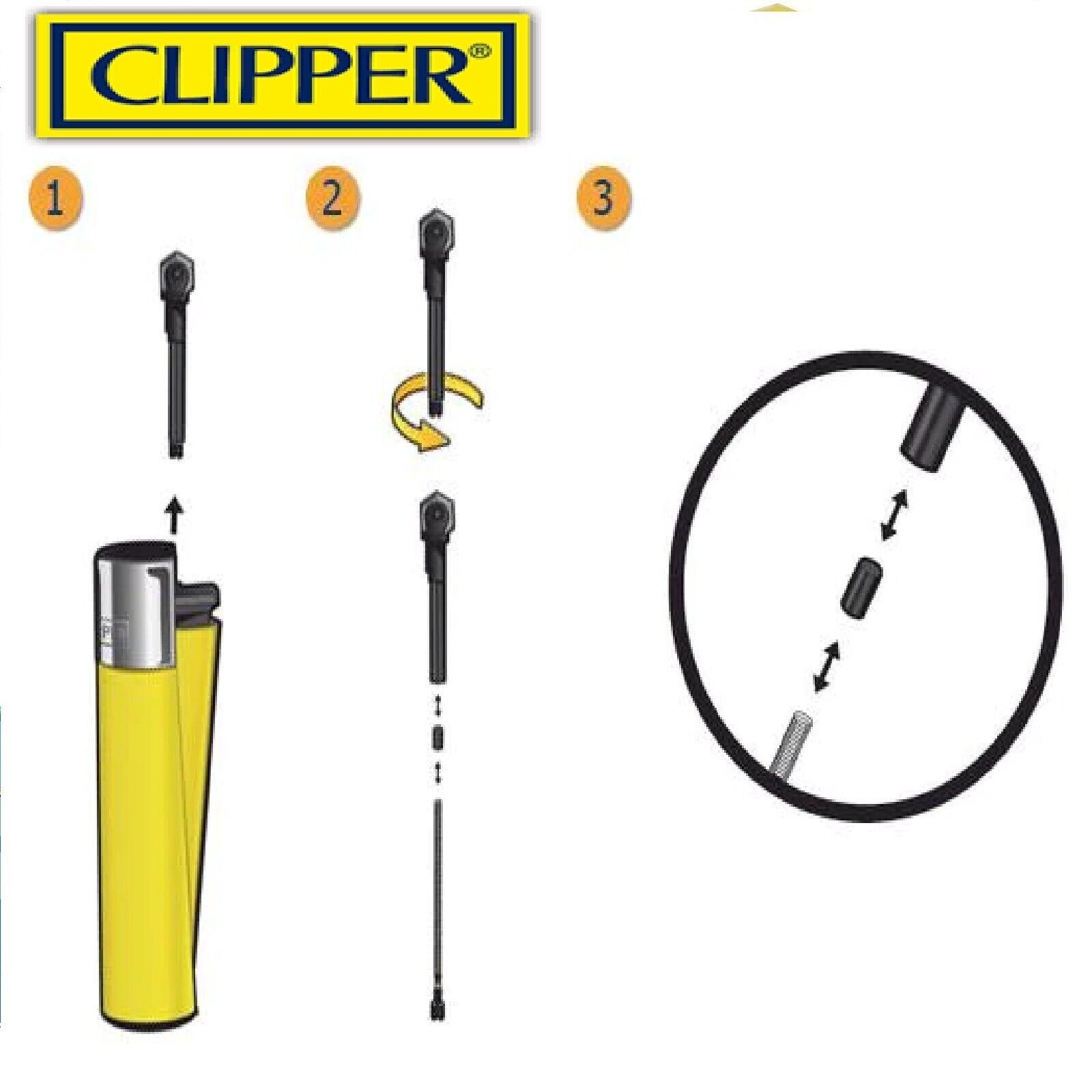 Replacement Barrell Flints for Clipper Lighter, 3 Barrell Flints, USA Ship