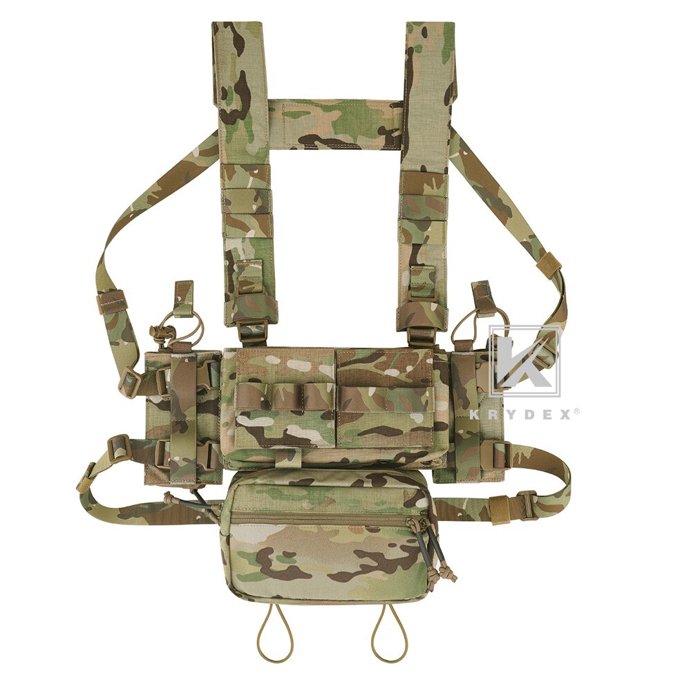 KRYDEX MK3 MK4 Micro Fight Chest Rig Chassis Tactical Mag Pouch Carrier MC Camo