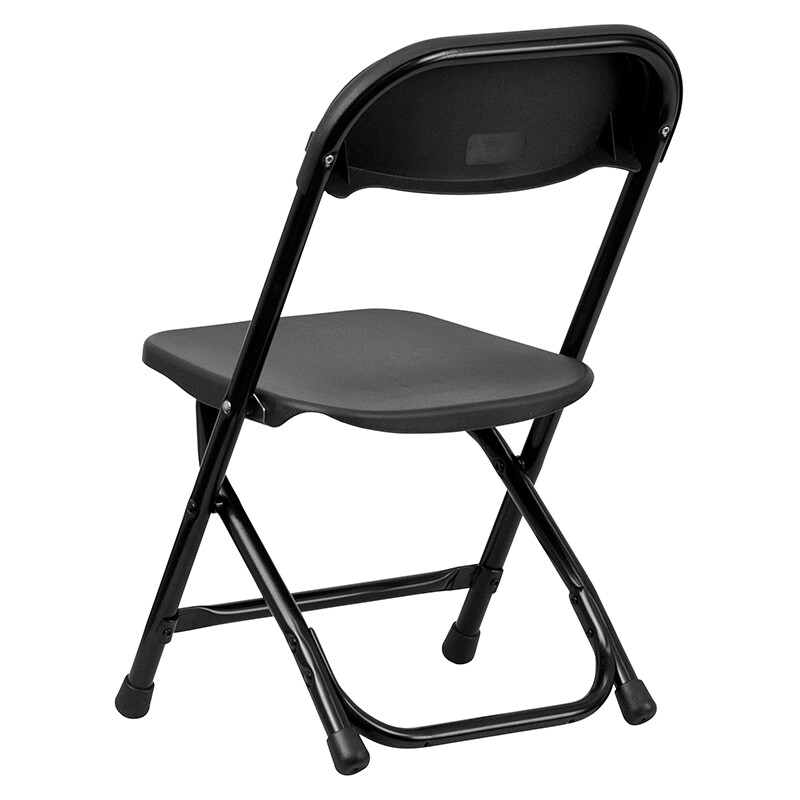 (10 PACK) Kid's Size Black Plastic Folding Chair
