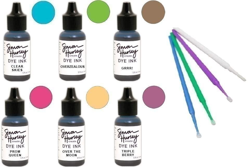 Ranger Simon Hurley Bundle - 6 Dye Ink Collection with PTP Flash Deals Detail