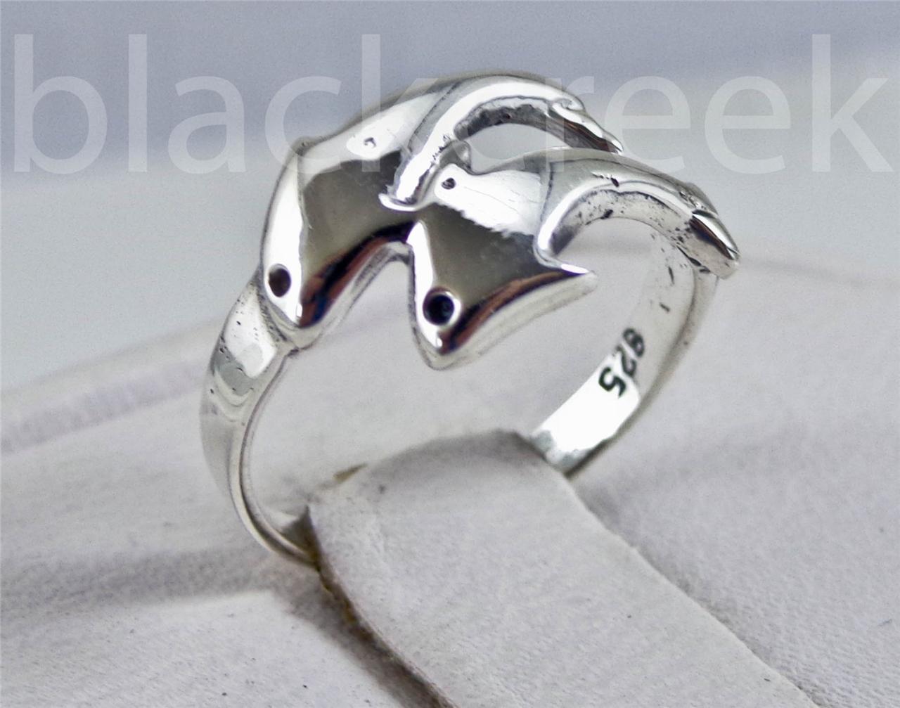 925 Sterling Silver ~ Two Dolphins ~ Adjustable ~ Toe Ring