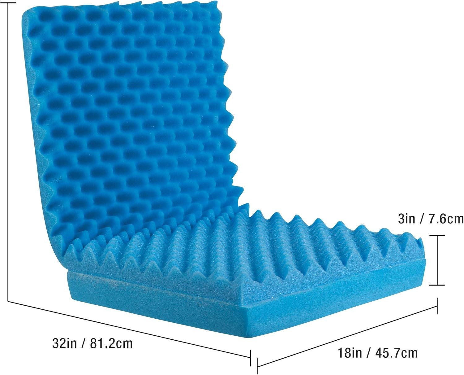 Egg Crate Foam Seat Cushion for Wheelchair or any Chair