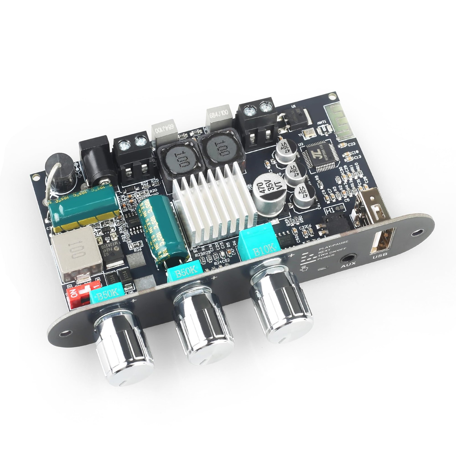 ZK-1001U Mono Amplifier Board with TWS 100W Power Output Vehicle Amplifier Su...