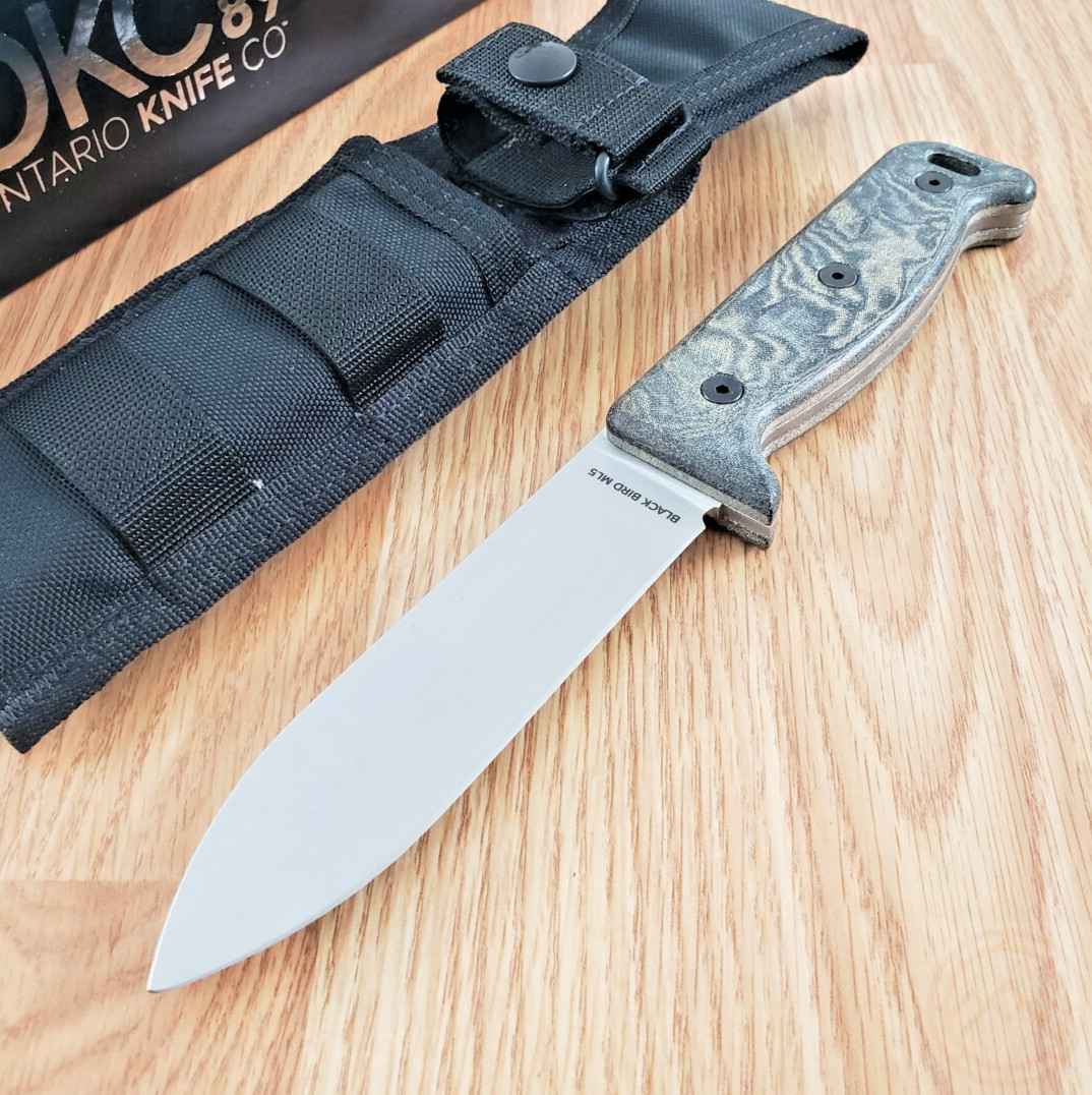 Ontario Black Bird ML5 Fixed Knife 5" Full Tang 420HC Steel Blade Micarta Handle