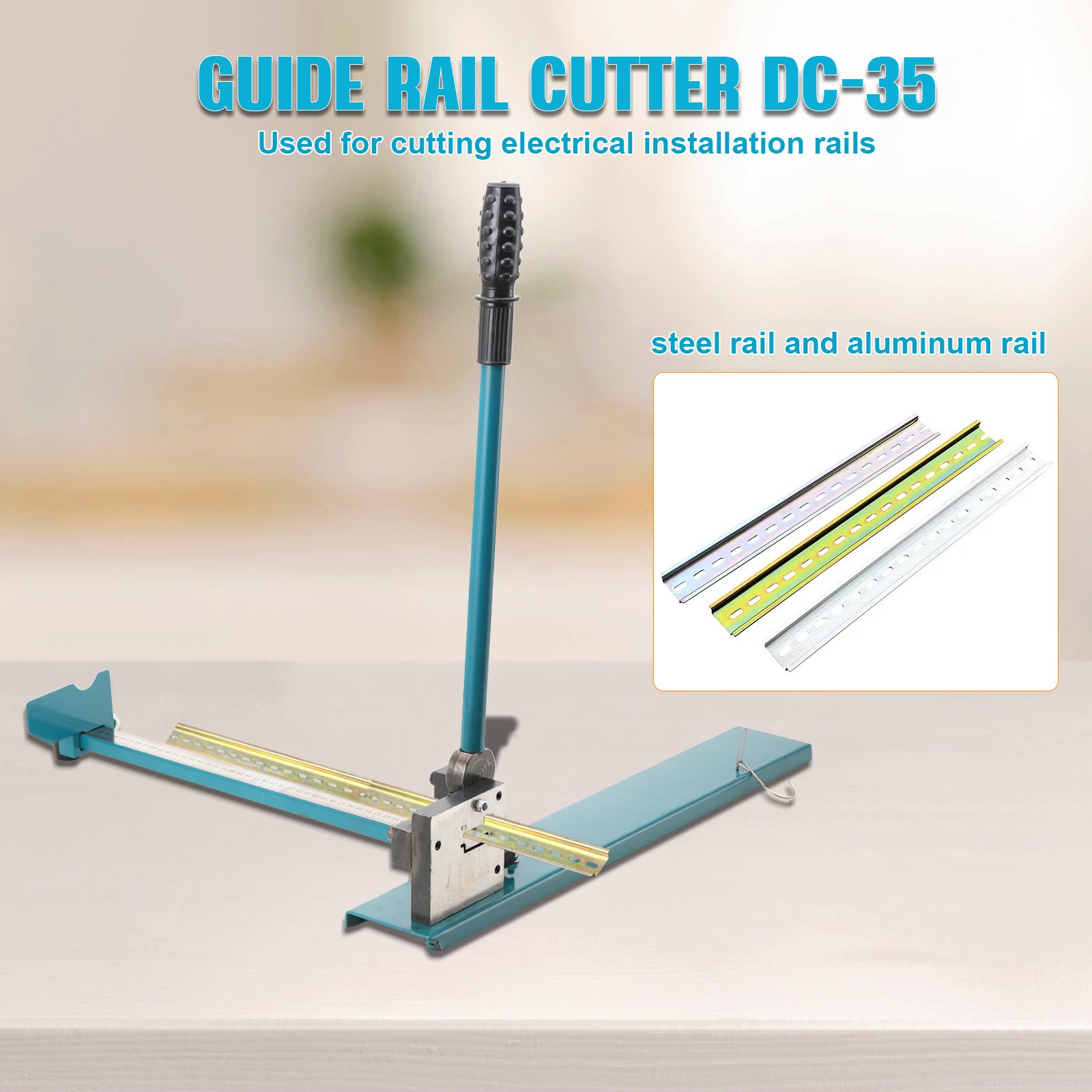Manual DIN Rail Cutter Double Slot Steel and Aluminum Rail Cutting Machine DC-35