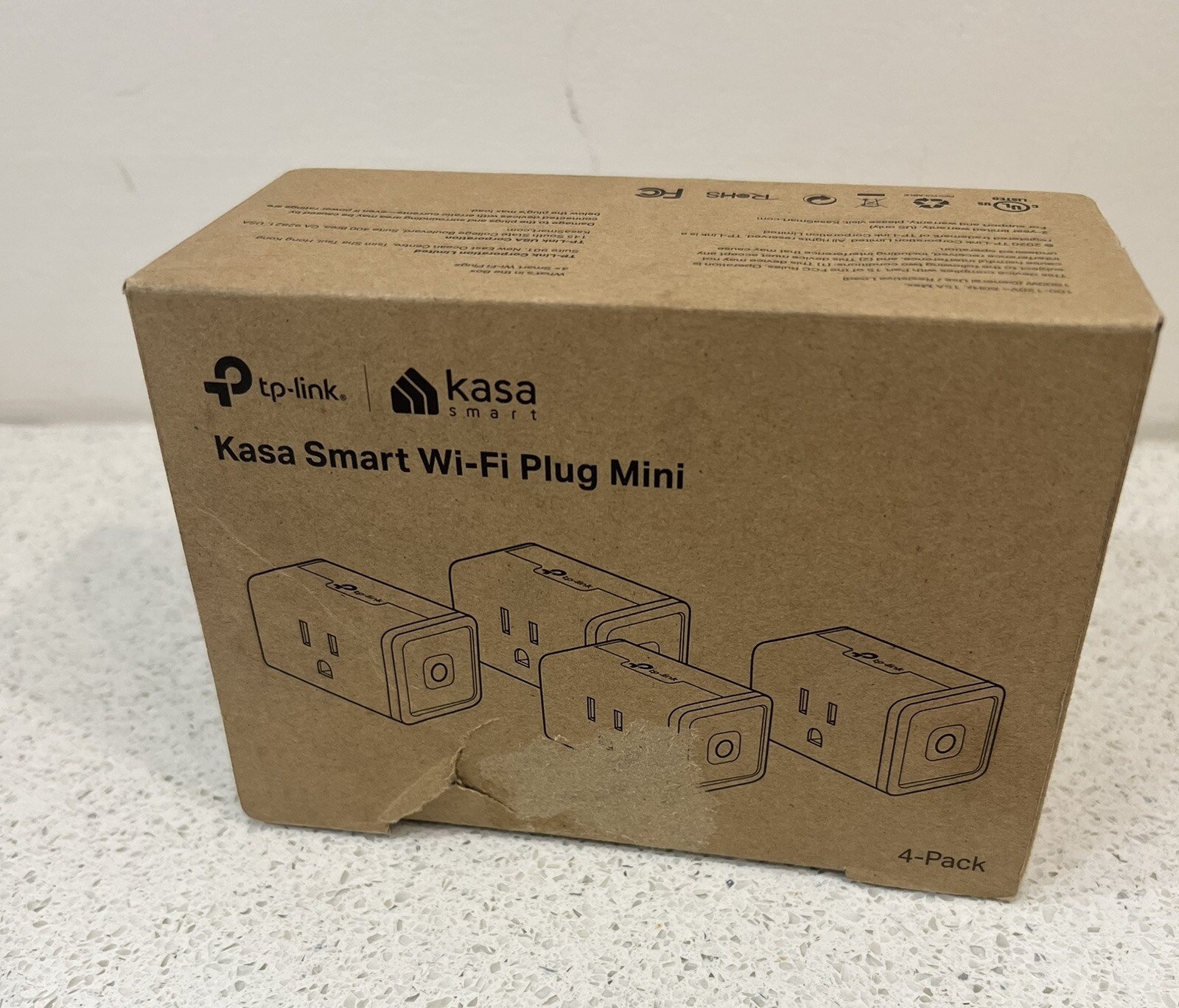 TP-Link Kasa Smart Wi-Fi Plug Mini (4-Pack) Model HS103P4