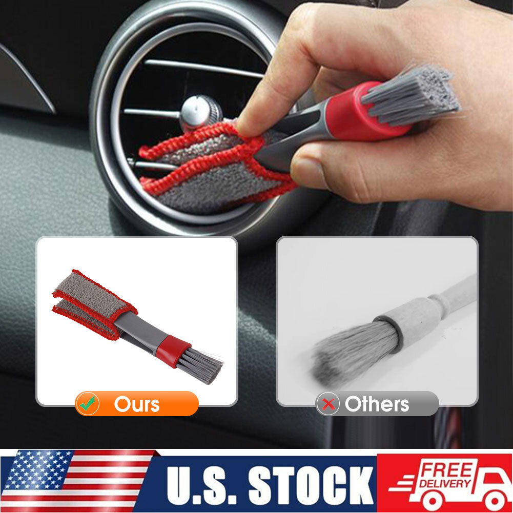 Car Auto Kit Air Vent Outlet CleaningTool Adjustable Dust Instrument Brush