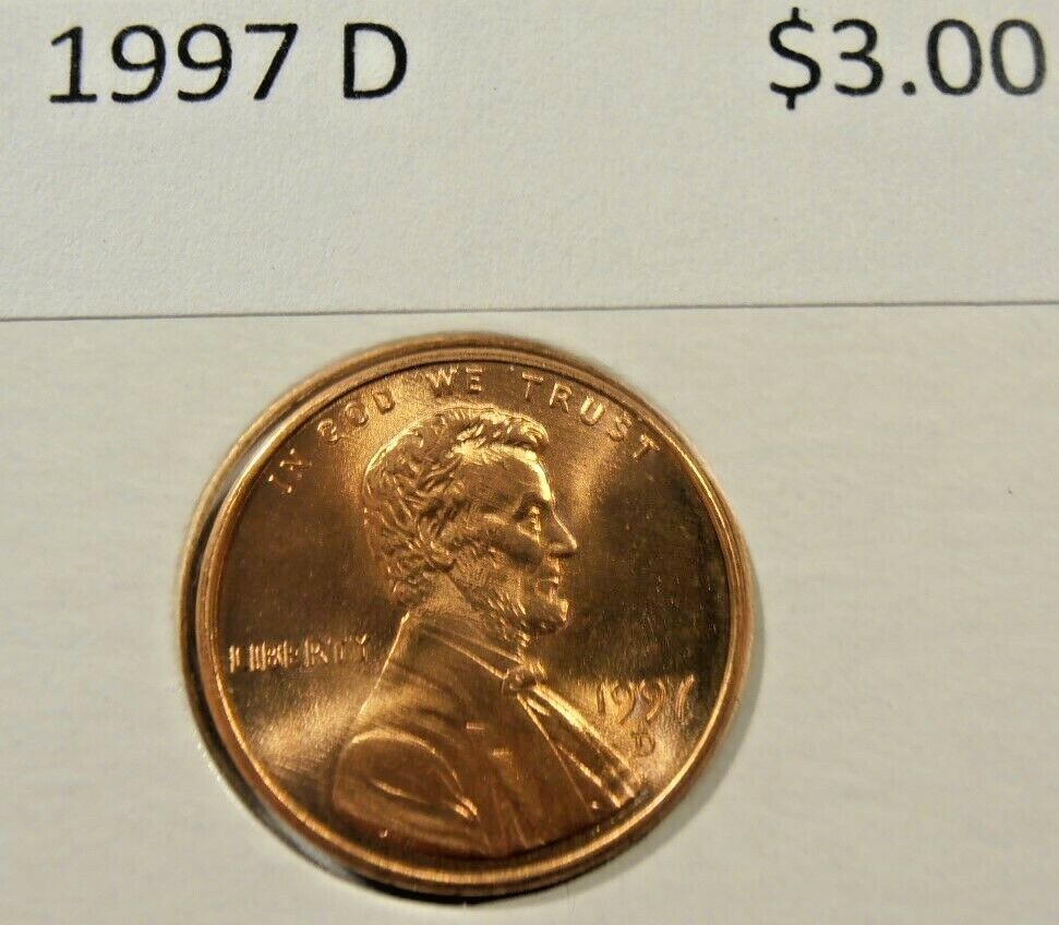 1997 D Lincoln Cent - BU selected from a nice roll