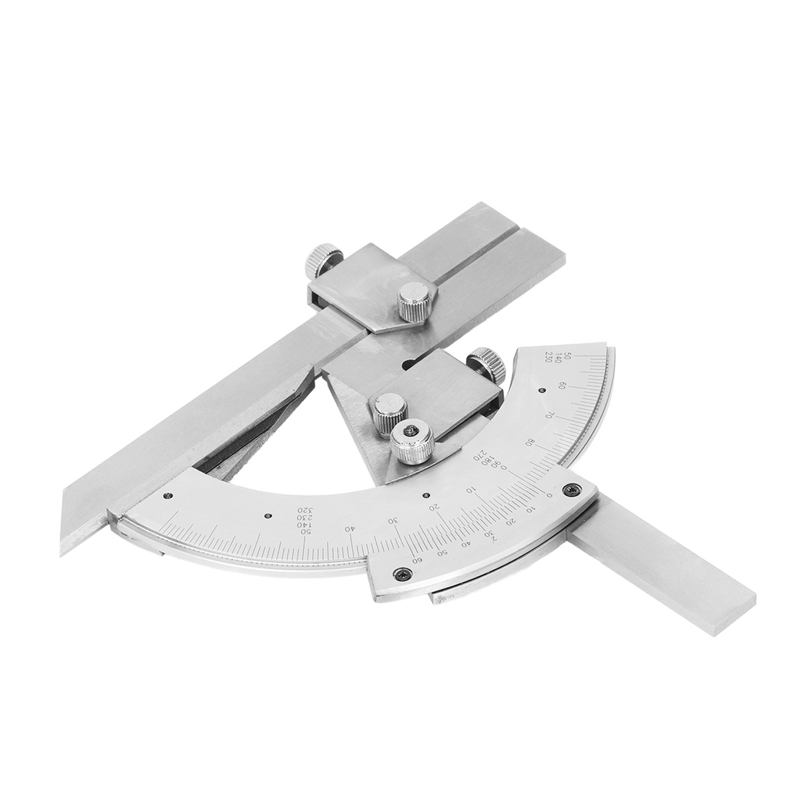 Vernier Bevel Protractor 0-320° Fine Tuning Angle Finder Measuring Ruler Part