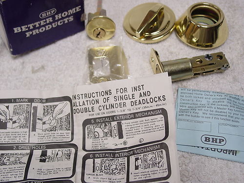 BETTER HOME 10603PB SINGLE CYLINDER DEADBOLT KIT NEW