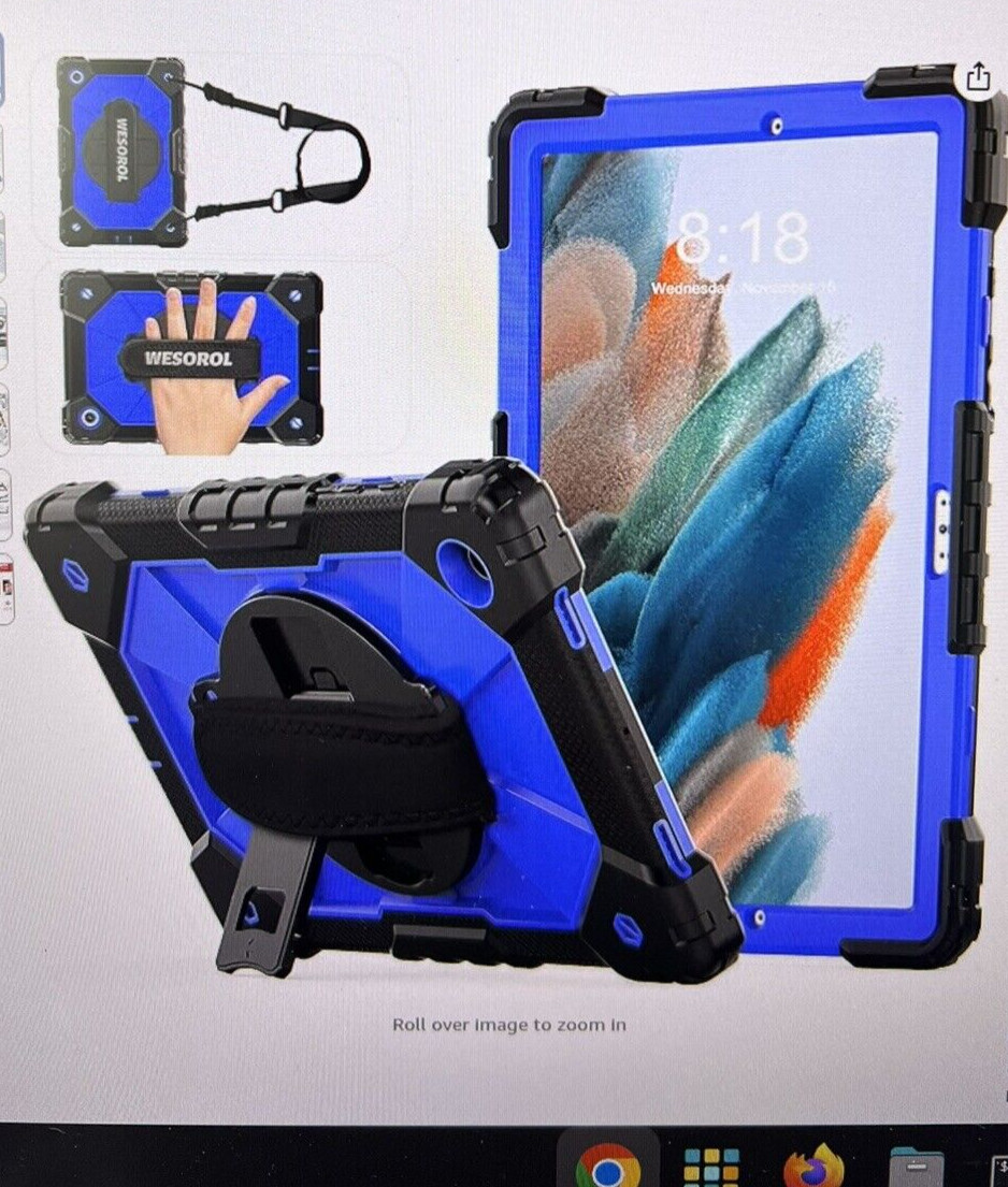 WESOROL Galaxy Tab A8 10.5 Case with 360 Rotating Hand Strap &Stand,Drop-Proof