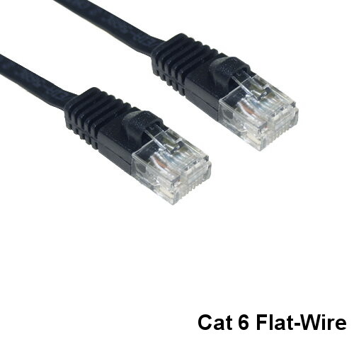 KNTK 5ft Flat CAT6 UTP Patch Cord 1.6mm Thick 32AWG 550MHz Networking RJ45
