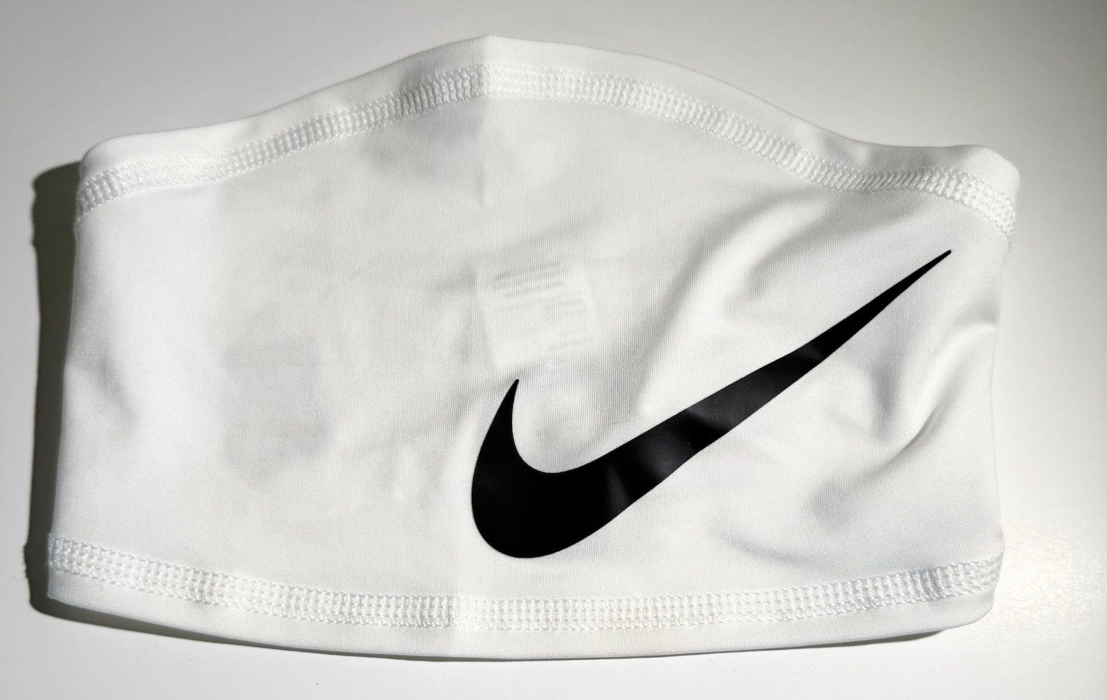 Nike Pro Dri-FIT Skull Wrap, White, One Size, Black Swoosh