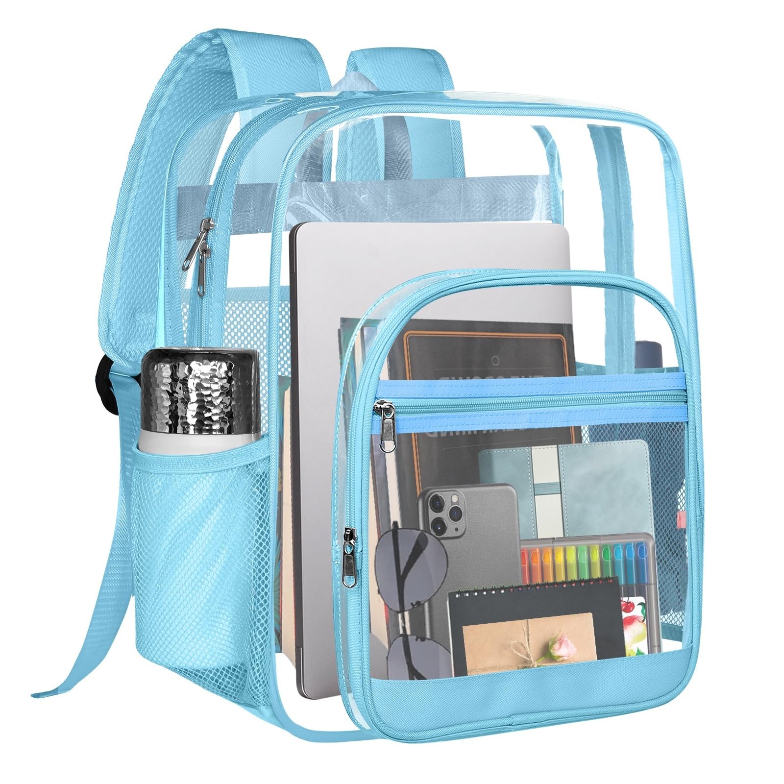 Clear Backpack,Sturdy Shape Heavy Duty Large Clear Backpack,Casual Daypacks(B...