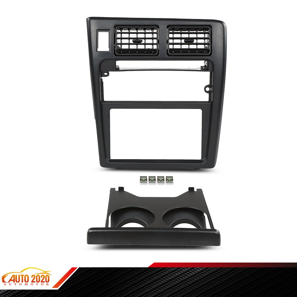 Fit For 1995-1997 Toyota Tacoma Black Dash Radio Trim Vents, Hazard Switch, Tray