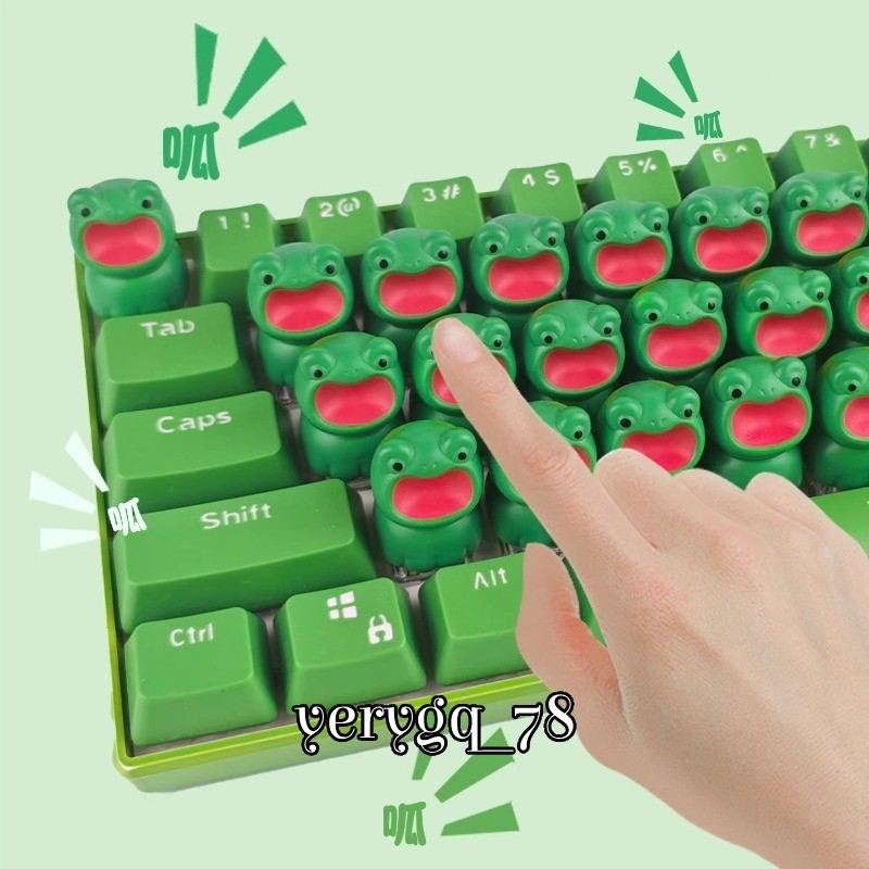 Creativity Little Frog Keyboard Peripherals Keyboard Cute Green 3D Keyboard Gift