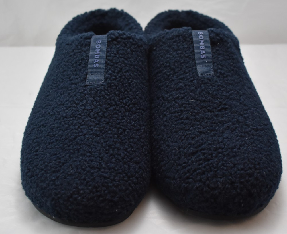 Bombas Sunday Slippers Dark Blue Sherpa Fleece Mule Indoor Outdoor Slip On 10