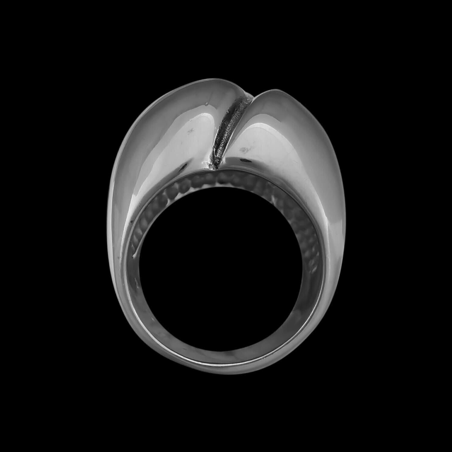 Sterling Silver High Polish Split Dome Ring