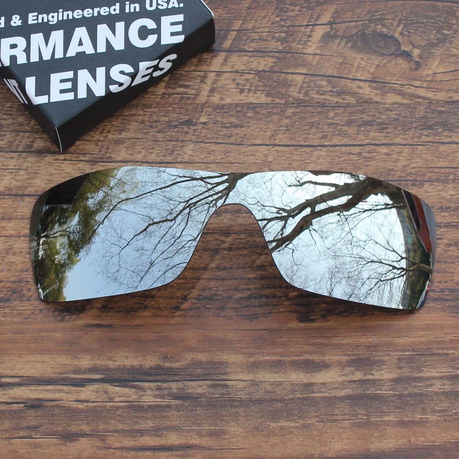 Polycarbonate Replacement Lenses for-Oakley Batwolf - Silver Mirror No Polarized