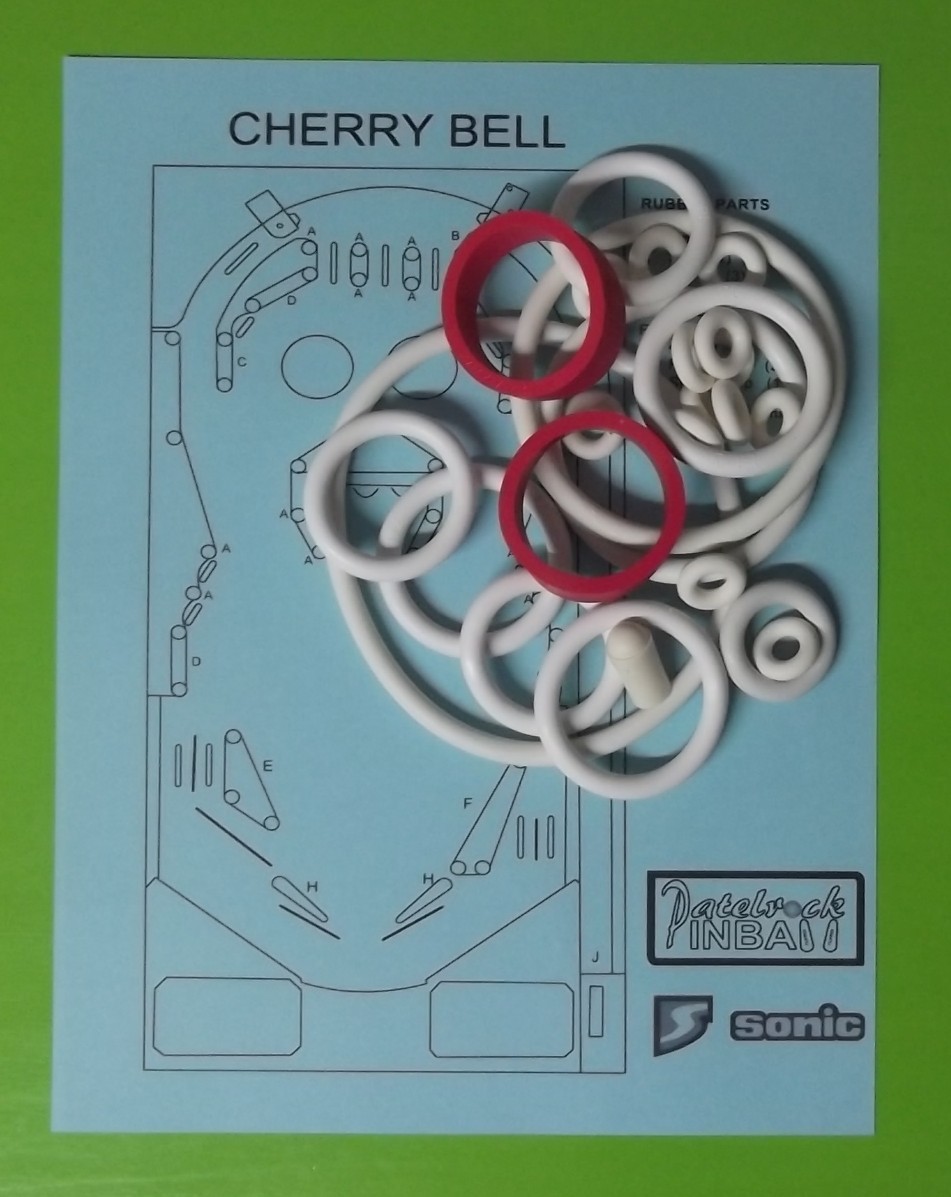 1977 Sonic Cherry Bell Pinball Machine Rubber Ring Kit