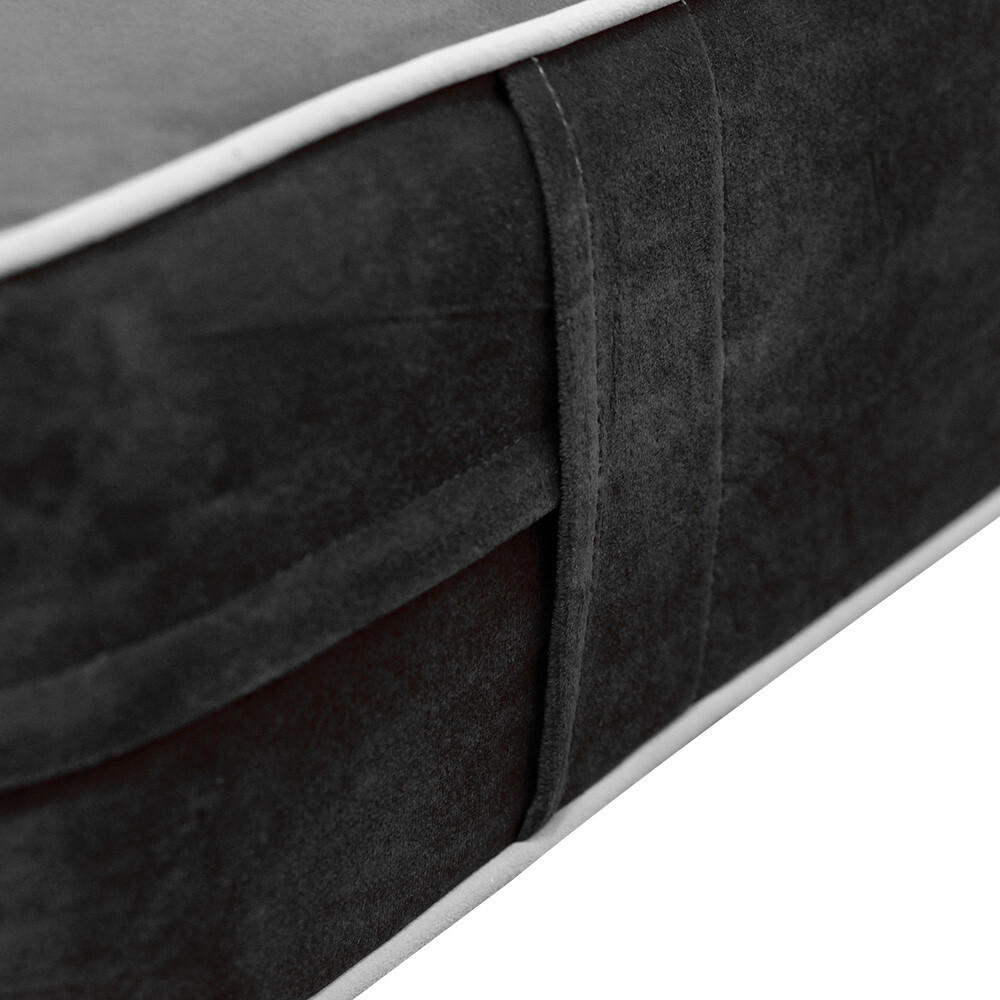 COVER ONLY Model V4 Full Velvet Contrast Pipe Indoor Daybed Mattress AD350