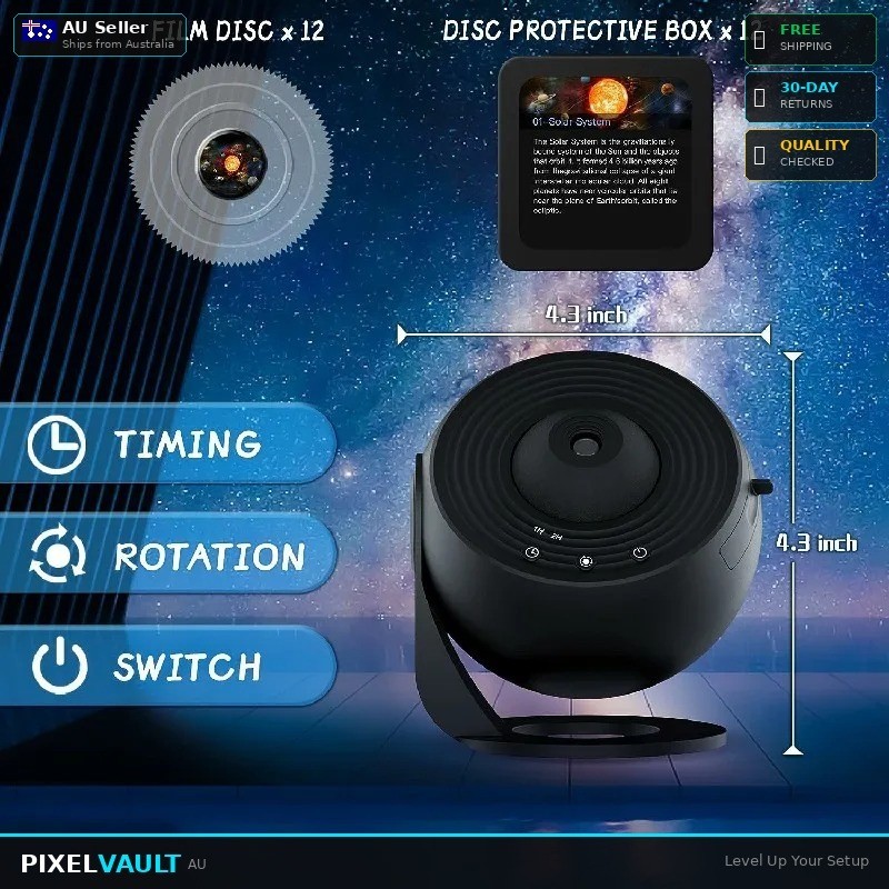 Galaxy Projector Starry Sky Night Light 360 Rotate Planetarium LED Lamp AU