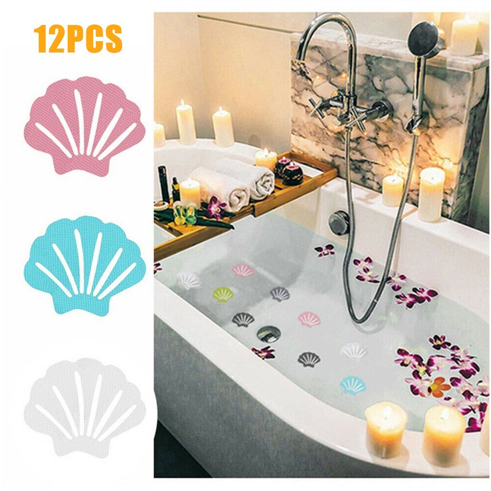 12Pcs Anti Slip Bath Grip Stickers Non Slip Shower Strips Pad Floor Safety Tape