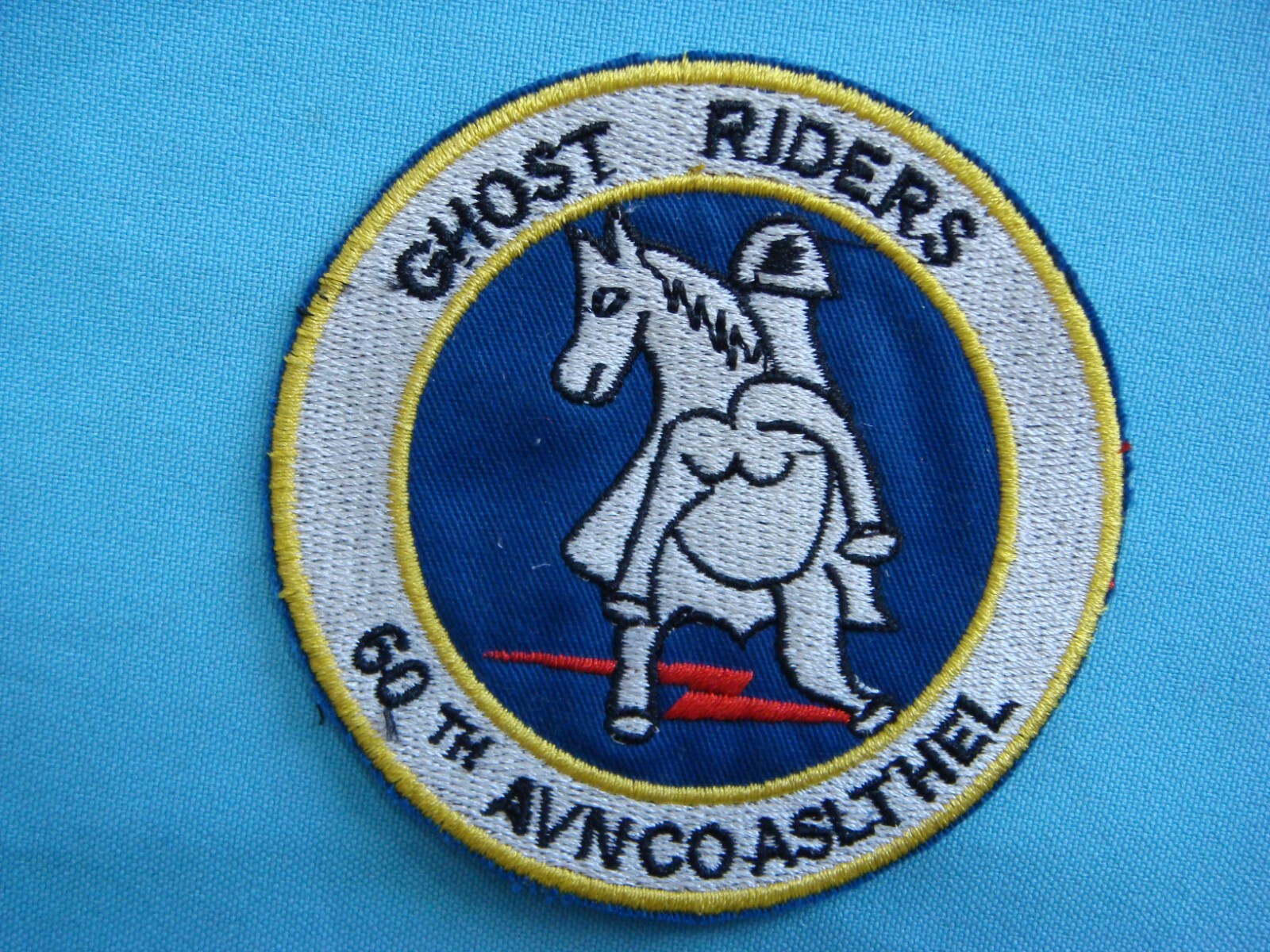 VIETNAM WAR PATCH, US 60th AVIATION Co.(AHC) GHOST RIDERS